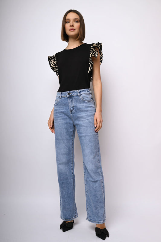 Jeans a gamba dritta